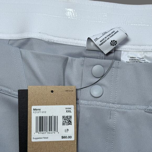 Nike Vapor Premier Dri-Fit ADV Baseball Pants Men's XXL Wolf Grey FZ1377-012 - Picture 9 of 9